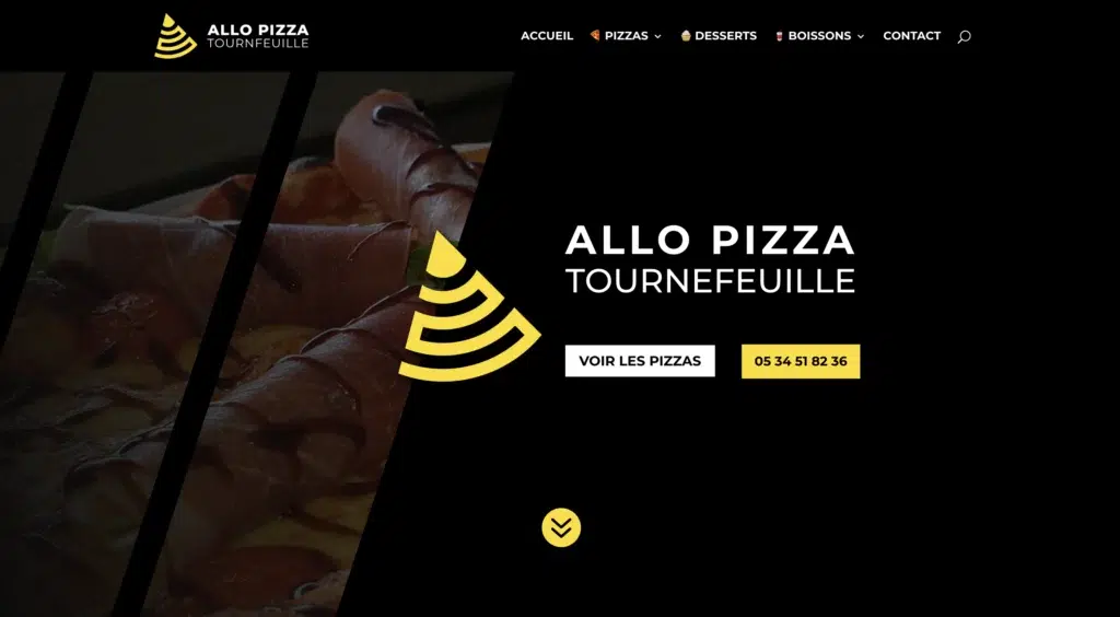 Capture d'écran - Accueil Allo Pizza